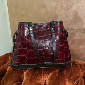 Dooney and Bourke croc embossed bag
